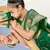 Green woven banarasi silk saree with blouse