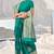 Green woven banarasi silk saree with blouse