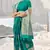 Green woven banarasi silk saree with blouse