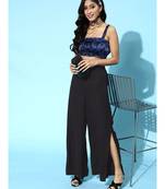 Black Side Slit Peekaboo Comfort Pants