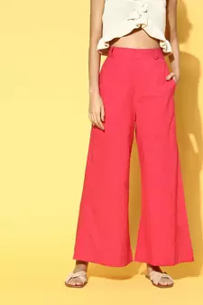 Fuchsia Wide Leg Pants