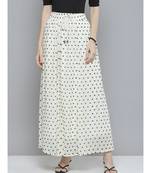 White With Black Polka Dot Maxi Skirt
