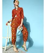 Rust All Over Cuff Hem Pants