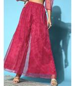 Fuchsia & Red Polka Dot Kali Palazzo Pants