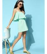 Mint Green Bardot Layered Romper