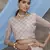 Dusty Purple Thread and Sequins embroidered net semi stitched lehenga