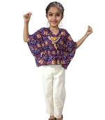 Aglare Kaftan for girls,kaftan set with beautiful neck piece.STITCHED Blue