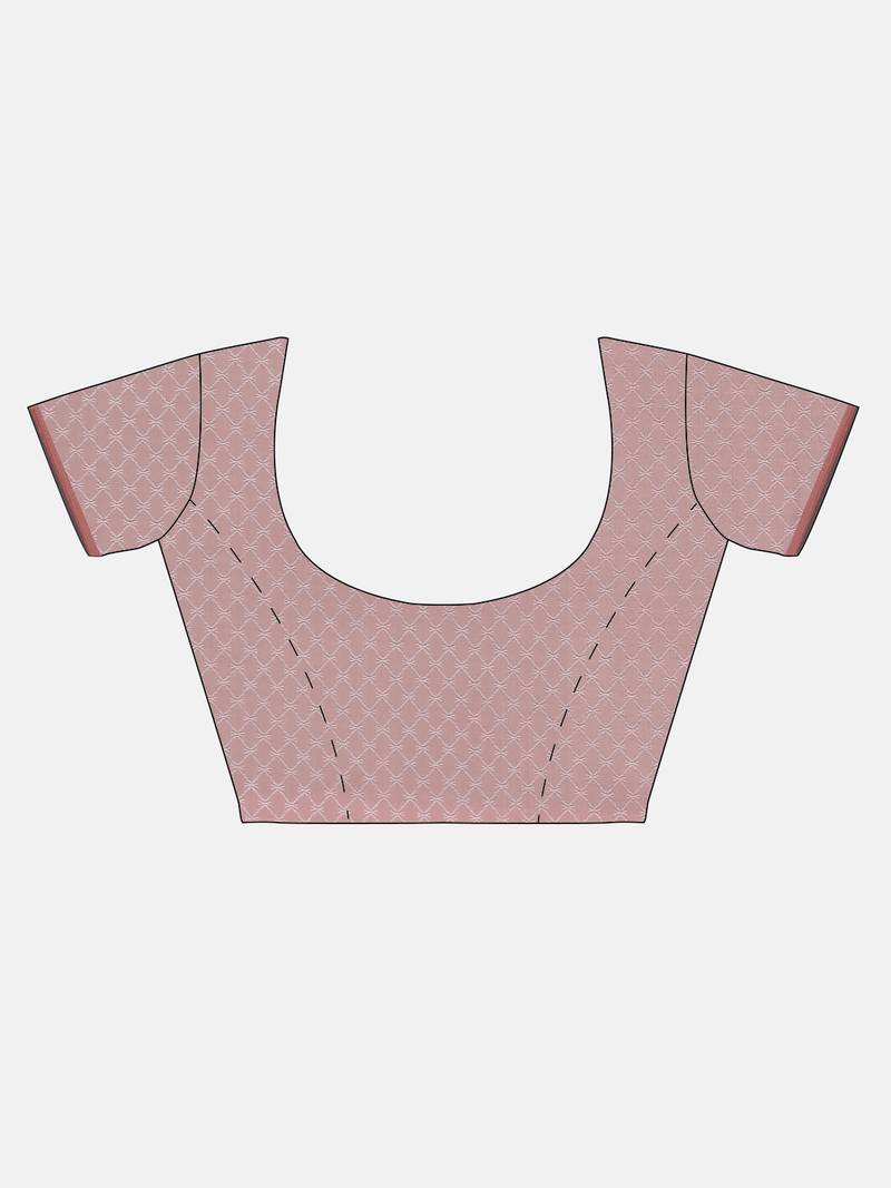 CLASSICATE from the house of The Chennai Silks  Orange Embroidered Work Tissue Cotton Saree With Running Blouse