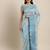 CLASSICATE from the house of The Chennai Silks  Blue Embroidered Work Tissue Cotton Saree With Running Blouse