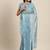 CLASSICATE from the house of The Chennai Silks  Blue Embroidered Work Tissue Cotton Saree With Running Blouse