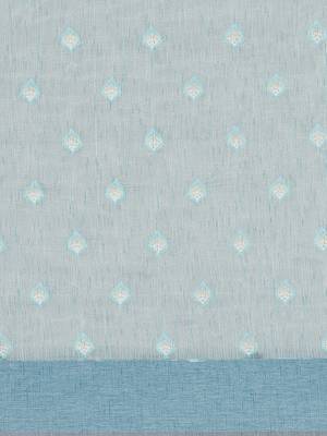 CLASSICATE from the house of The Chennai Silks  Blue Embroidered Work Tissue Cotton Saree With Running Blouse 4
