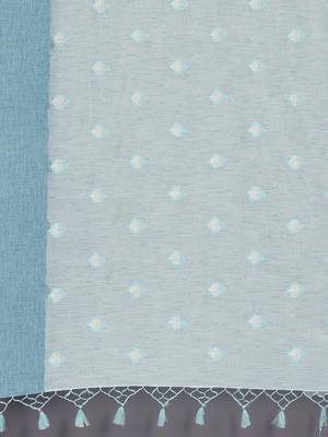 CLASSICATE from the house of The Chennai Silks  Blue Embroidered Work Tissue Cotton Saree With Running Blouse 5