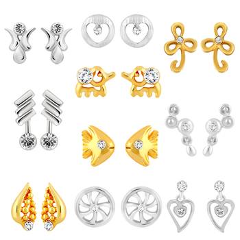 Silver crystal earrings 1