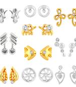 Silver crystal earrings