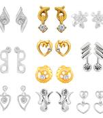 Silver crystal earrings