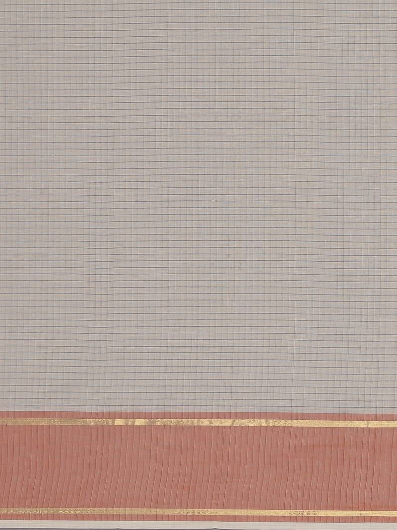 CLASSICATE from the house of The Chennai Silks  Cream South Cotton Saree Without Blouse