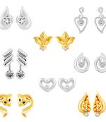 Silver crystal earrings