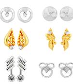 Silver crystal earrings