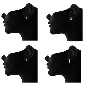 Silver crystal earrings 2