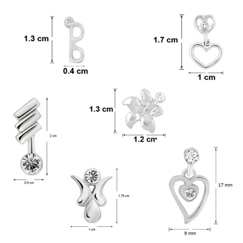 Silver crystal earrings 4