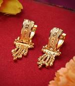 Gold cubic zirconia hoops