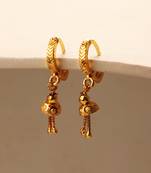 Gold cubic zirconia hoops