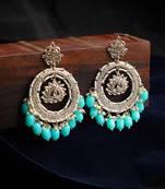 Light blue cubic zirconia danglers-drops