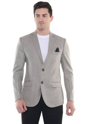 Fawn plain polyester men-Blazer 1