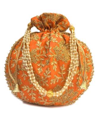 Vintage Gulley Womens Ethnic and Traditional Hand-Held Potli for Giffting and Weddings 3