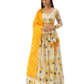 Yellow Color Georgette Lehenga Choli With Dupatta 