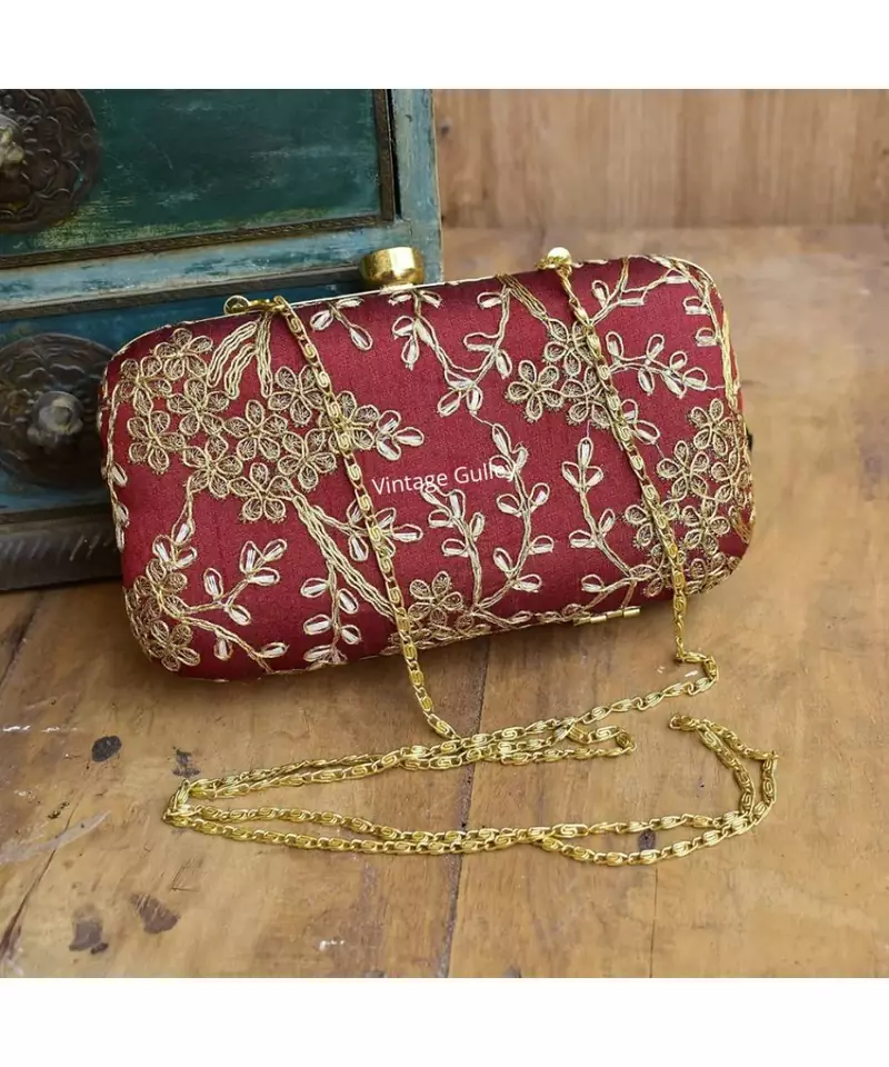 's Clutch - Maroon