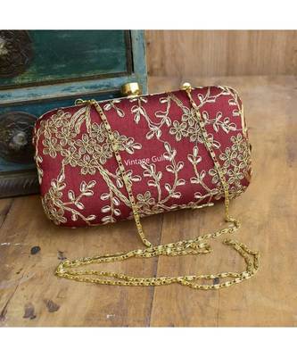 Vintage Gulley Clutch - Maroon 1