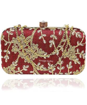 Vintage Gulley Clutch - Maroon 2