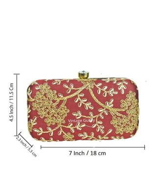 Vintage Gulley Clutch - Maroon 4