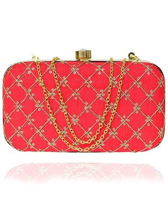 Vintage Gulley Web Style Clutch - Red 2