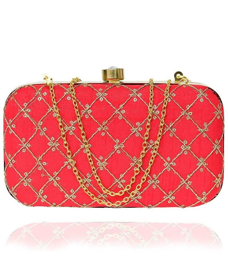 Vintage Gulley Web Style Clutch - Red