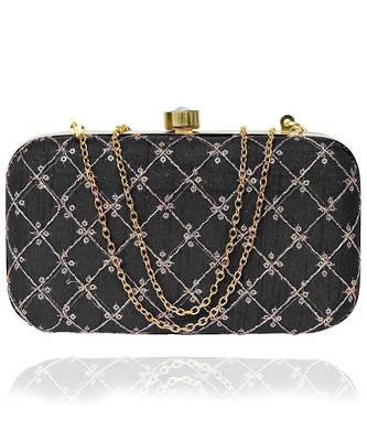 Vintage Gulley Web Style Clutch - Black 2