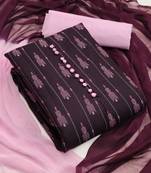 Wine printed cotton salwar