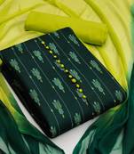 Green printed cotton salwar