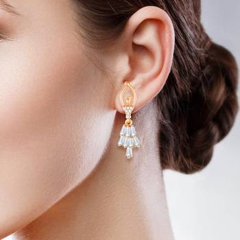  Sukai Jewels EthnicTraditional Western Doll Design Diamond Studded Daily Wear Stud Earring for Women and Girls 2