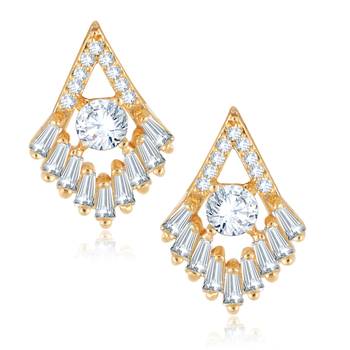  Sukai Jewels EthnicTraditional Western Flower Design Diamond Studded Daily Wear Stud Earring for Women and Girls 1