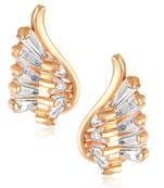 Sukai Jewels Ethnic Traditional Western Wings Design Diamond Studded Daily Wear Stud Earring for Women and Girls