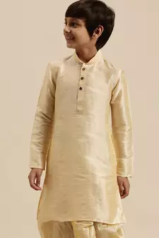 Deep Blue Art Silk Kurta For Boys