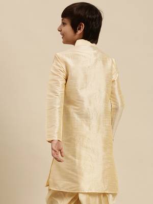 Deep Blue Art Silk Kurta For Boys 4