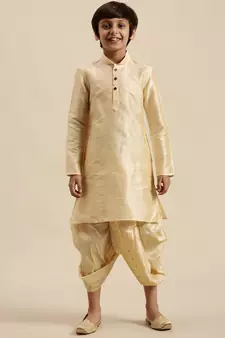Deep Blue Art Silk Kurta For Boys