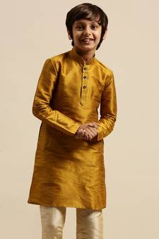Sanwara Deep Blue Art Silk Kurta For Boys