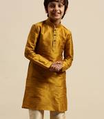 Deep Blue Art Silk Kurta For Boys