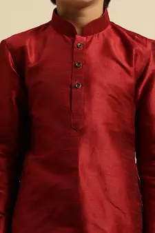 Deep Blue Art Silk Kurta For Boys
