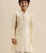 Sanwara Deep Blue Art Silk Kurta For Boys