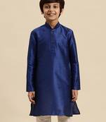 Deep Blue Art Silk Kurta For Boys
